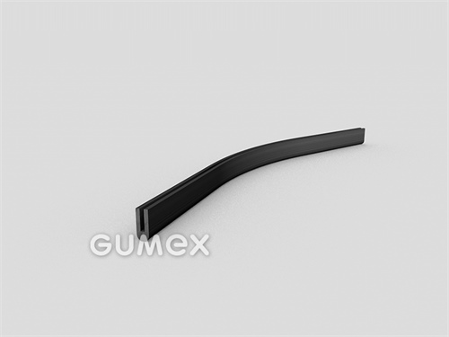 "U" Gummiprofil, 10x4/1,5mm, 60°ShA, EPDM, -40°C/+100°C, schwarz, 
